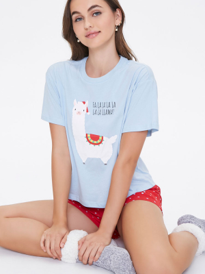 Fa La La La Llama Graphic Pj Set