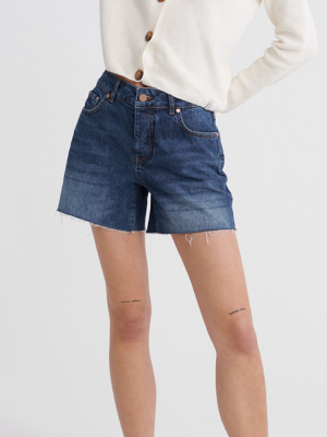 Denim Mid Length Shorts