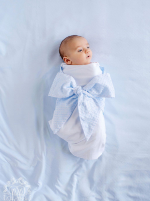 Bow Swaddle <sup>&reg;</sup> - Buckhead Blue Dallas Dot