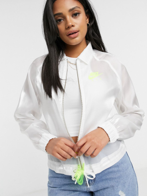 Nike Air Translucent Jacket In White