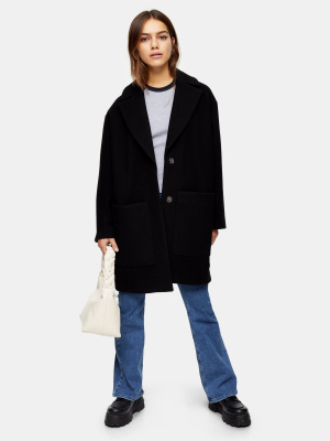 Petite Black Classic Coat