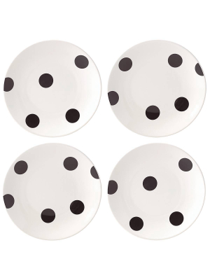 Deco Dot™ 4-piece Tidbit Plate Set