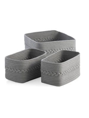 Assorted Set Of 3 Dharma Organizer Baskets - Shiraleah