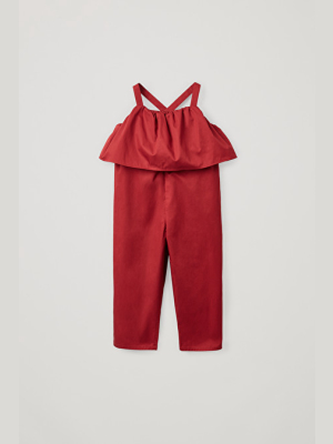 Frill Cotton Jumpsuit