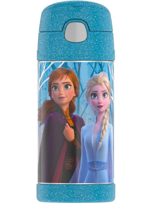Disney Frozen 2 Thermos 12oz Kids' Funtainer Water Bottle - Blue