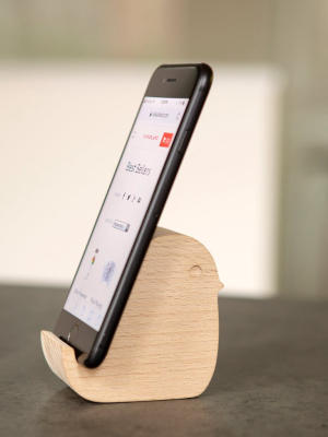 Bird Beechwood Phone Stand