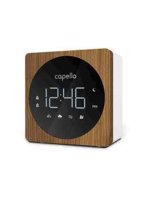 Digital Alarm Clock With Sound Machine Black/larch - Capello