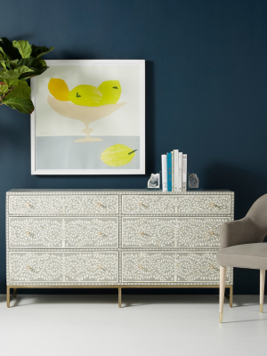 Scroll Vine Inlay Six-drawer Dresser