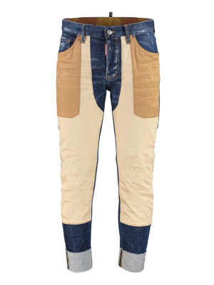 Dsquared2 Panelled Criopped-leg Jeans