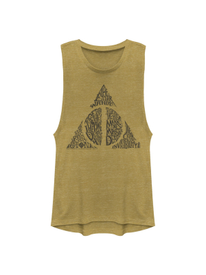 Junior's Harry Potter Deathly Hallows Secret Festival Muscle Tee