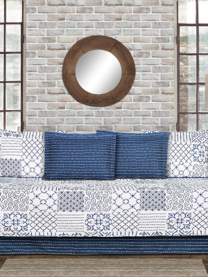 6pc Monique Daybed Set Blue - Lush Décor