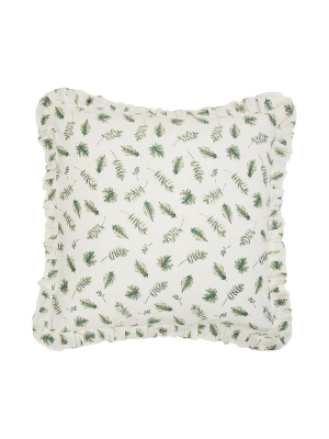 C&f Home Fern Leaves Quilted Euro Sham