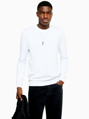 White Essential Knitted Sweater