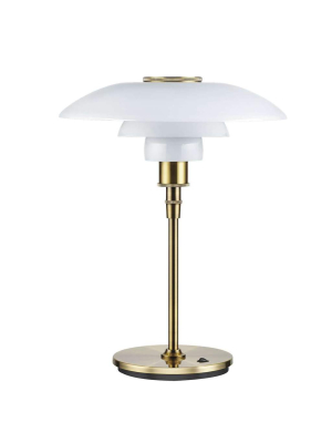 Mid Century Henningsen Large Table Lamp - Brass