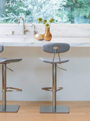 Lena Fabric Adjustable Counter And Bar Stool