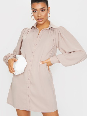 Stone Chiffon Oversized Extreme Cuff Shirt Dress