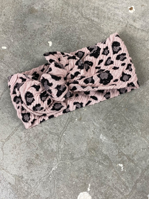 Josie Bow – Mauve Leopard