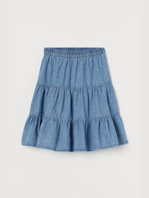 Flared Denim Skirt