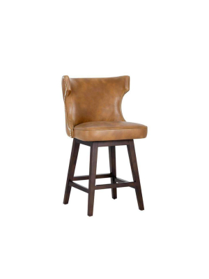 Neville Swivel Barstool - Tobacco Tan