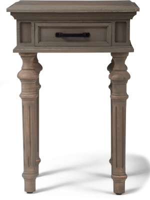 Cassatt 1 Drawer Side Table Gray - Finch