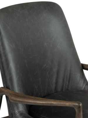 Braden Leather Arm Chair, Durango Smoke