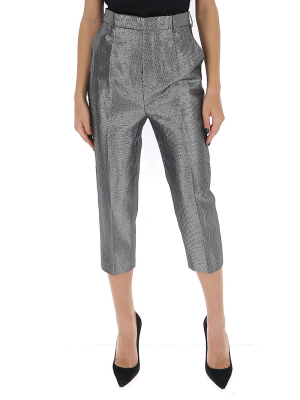 Rick Owens Metallic Cropped Pants