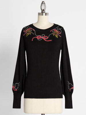 Modcloth X Collectif Holly Jolly Holiday Pullover Sweater