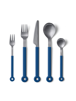 Mono Ring Blue Cutlery - 5pc Set