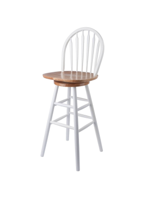 Swivel 30" Barstool Hardwood/white- Winsome