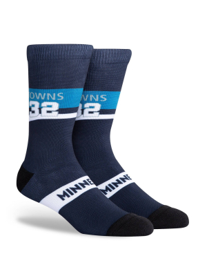 Nba Minnesota Timberwolves Hi-wire Crew Socks - L