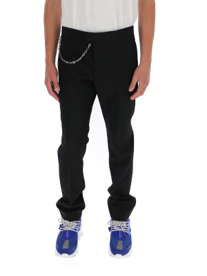 Givenchy Chain Link Straight Leg Trousers