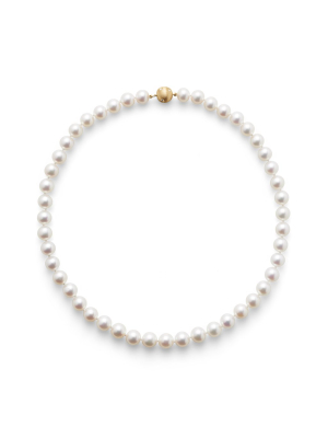 White Freshwater 9mm Pearl Necklace