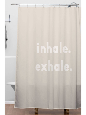 Urban Wild Studio Inhale Exhale Shower Curtain Brown - Deny Designs