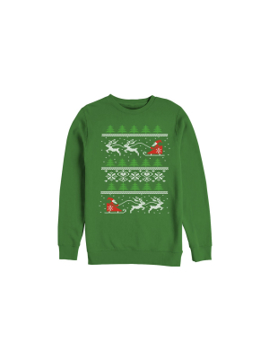 Men's Lost Gods Ugly Christmas Santa's Sled Sweatshirt