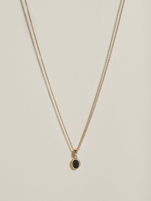 Inlay Signet Pendant (onyx)