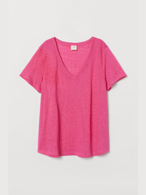 Linen Jersey Top