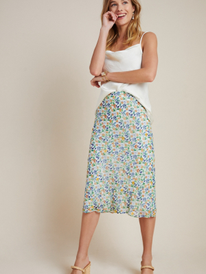 Ara Beaded Bias Midi Skirt