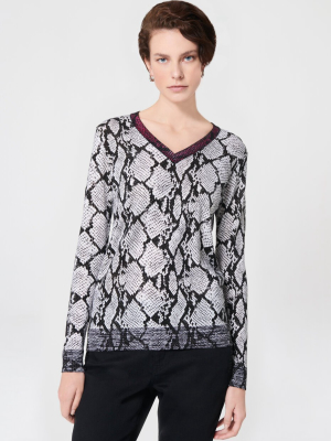 Python Print Wool Sweater