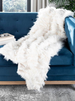 Lula Feather Throw White