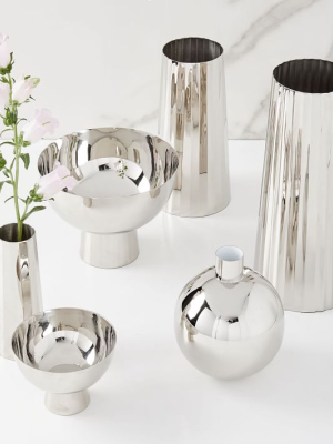 Foundations Metal Vases - Nickel