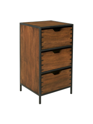 Clermont Office Cabinet Walnut - Osp Home Furnishings