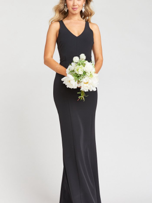 Morgan Gown ~ Black Stretch Crepe