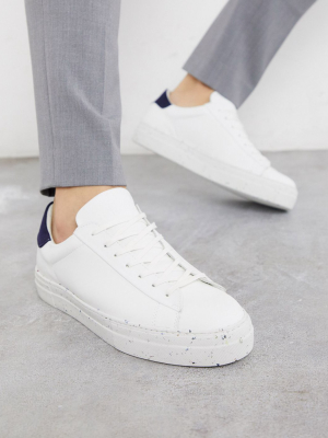 Jack & Jones Premium Eco-friendly Sneakers With Flecked Sole In White