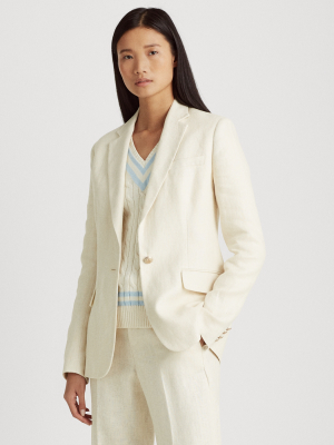 Herringbone Linen Blazer