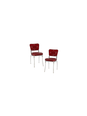 Set Of 2 Lucy Diner Chair Red