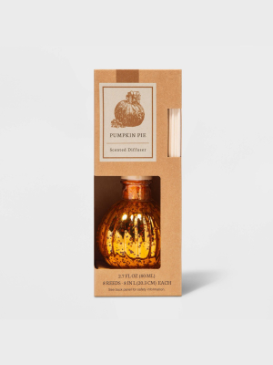 2.7 Fl Oz Mercury Glass Pumpkin Pie Oil Reed Diffuser - Threshold™