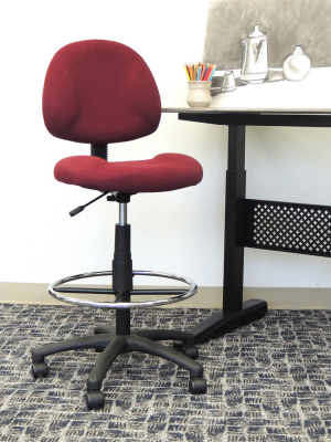 Drafting Stool With Footring Burgundy - Boss Office Products