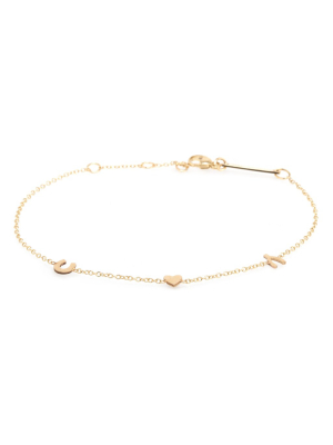 14k Itty Bitty Luck And Love Bracelet