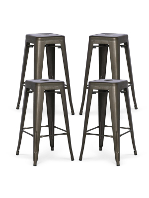 Set Of 4 Franco Industrial Barstools - Edgemod