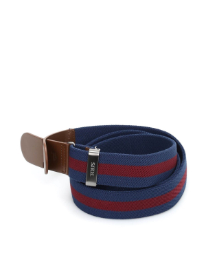 Tod's Embossed Logo Striped Belt